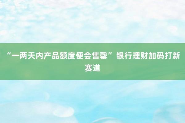 “一两天内产品额度便会售罄” 银行理财加码打新赛道