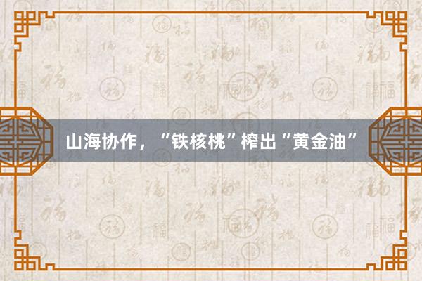 山海协作，“铁核桃”榨出“黄金油”