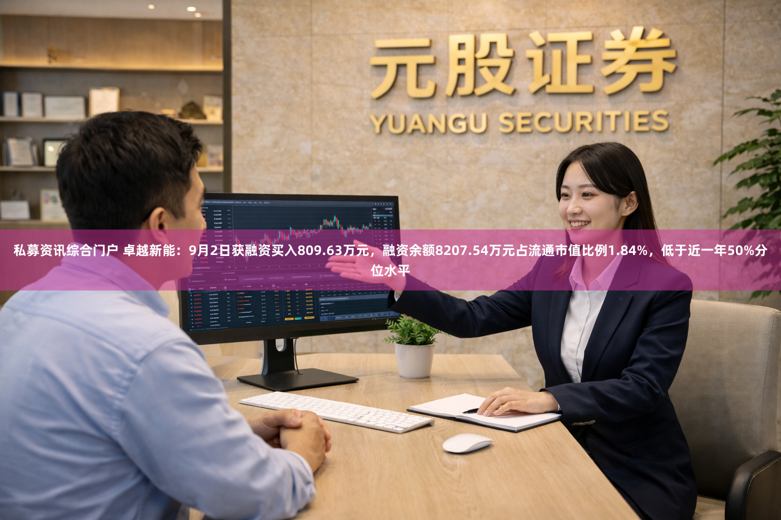 私募资讯综合门户 卓越新能：9月2日获融资买入809.63万元，融资余额8207.54万元占流通市值比例1.84%，低于近一年50%分位水平